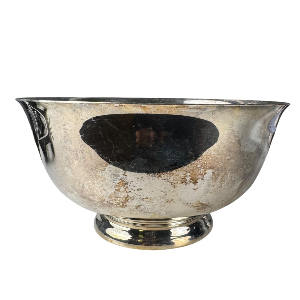 Reed & Barton Silver Plated Paul Revere Bowl 8 Inch Footed Serving Dish 104